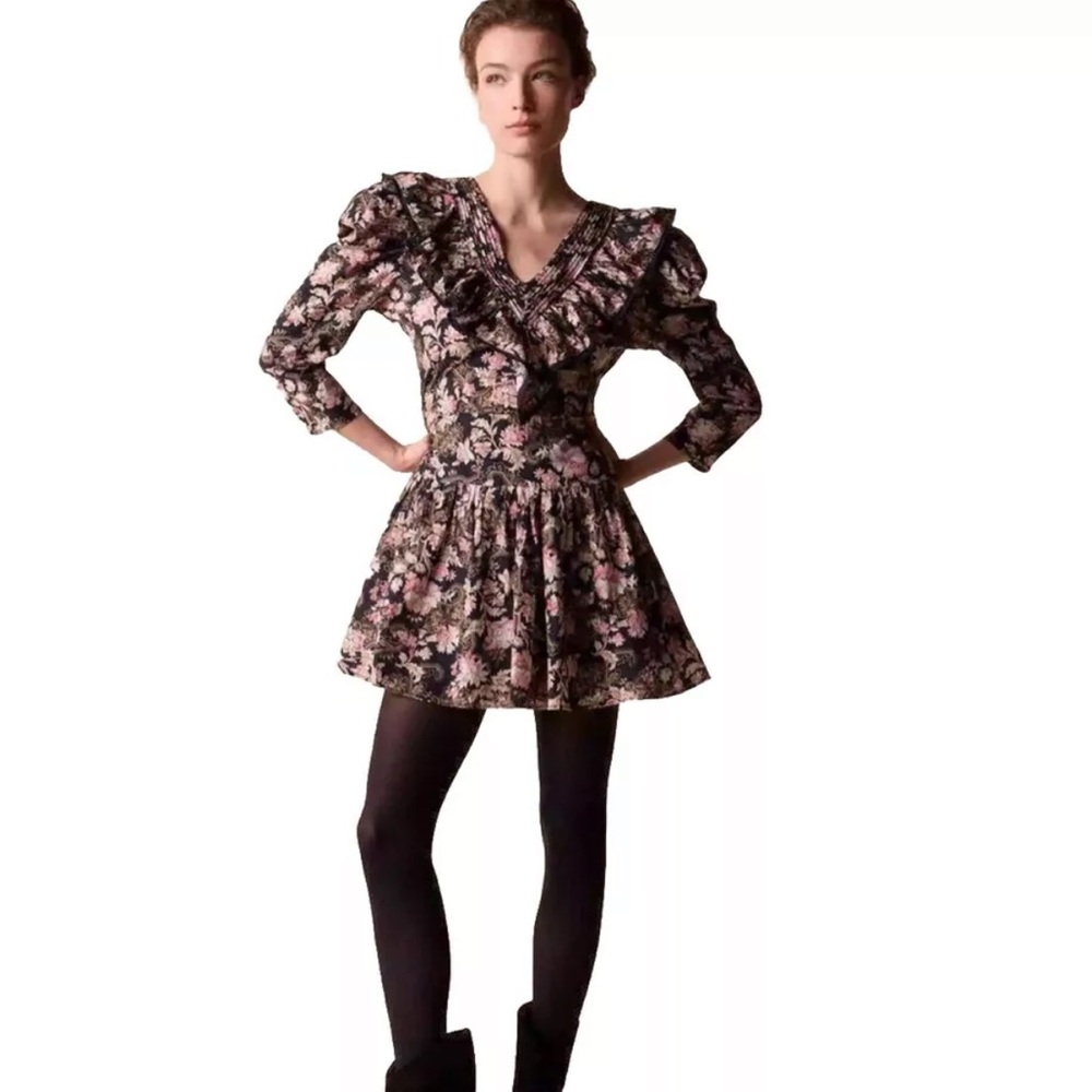 New Nwt St. Roche Hatfiled Mini Dress Belladonna Print